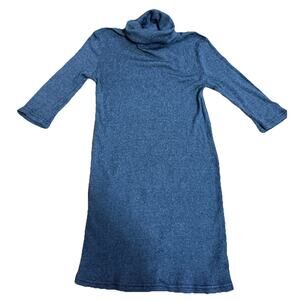 MICHAEL STARS Women’s Gray Metallic Turtleneck Knitted Tunic Top Shirt One Size